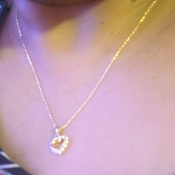 kate spade Gold and White Heart Pendant Necklace - Picture 5 of 5